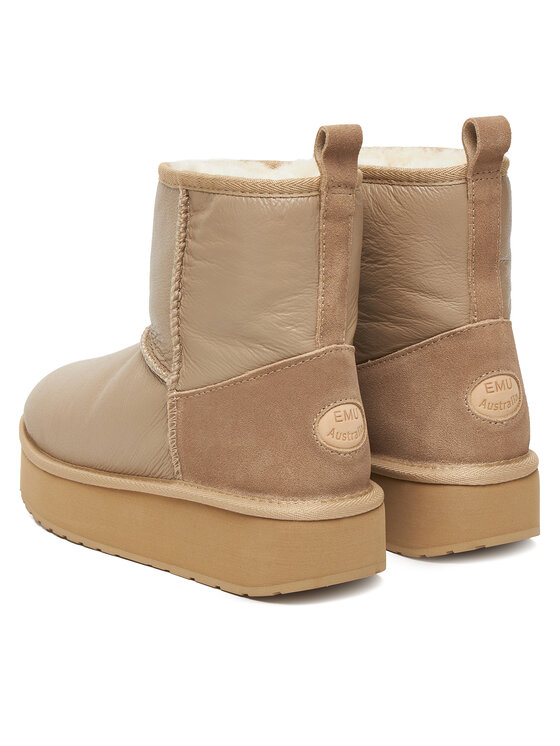 EMU Australia EMU Australia Stivali da neve Stinger Mini Flatform Leather W13189 Beige