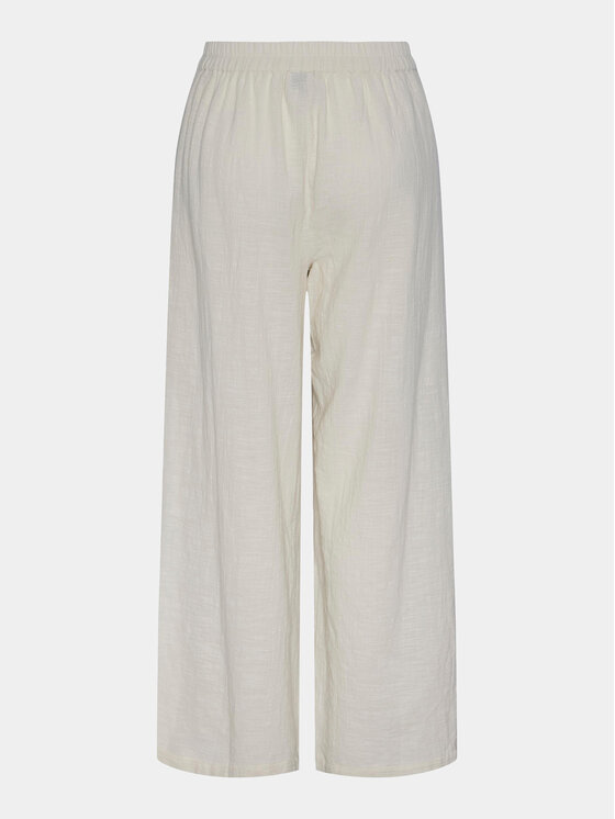 Pieces Pieces Штани з тканини Agnes 17148062 Écru Regular Fit