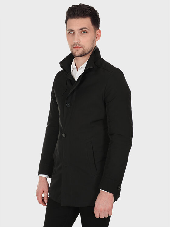 Evenemen Evenemen Płaszcz przejściowy RUFFO C Czarny Slim Fit