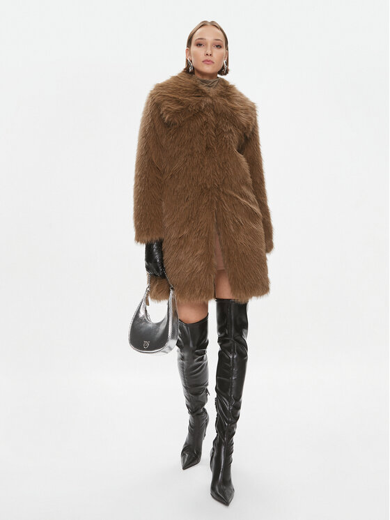 PINKO Pinko Krzno Cattivik 102001 A18D Rjava Regular Fit