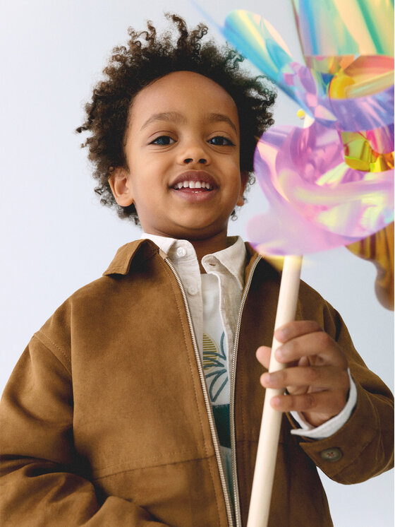 Mayoral Mayoral Dirbtinės odos striukė 3438 Ruda Regular Fit