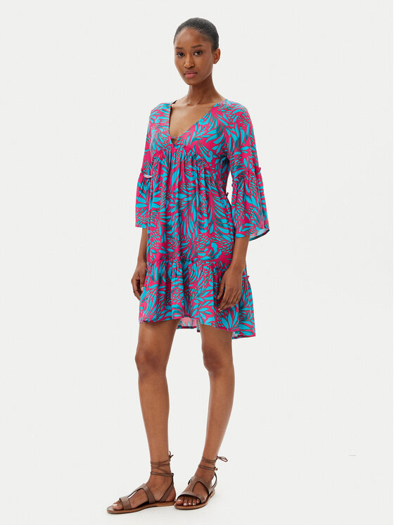 Selmark Selmark Ljetna haljina BL798 Tirkizna Relaxed Fit
