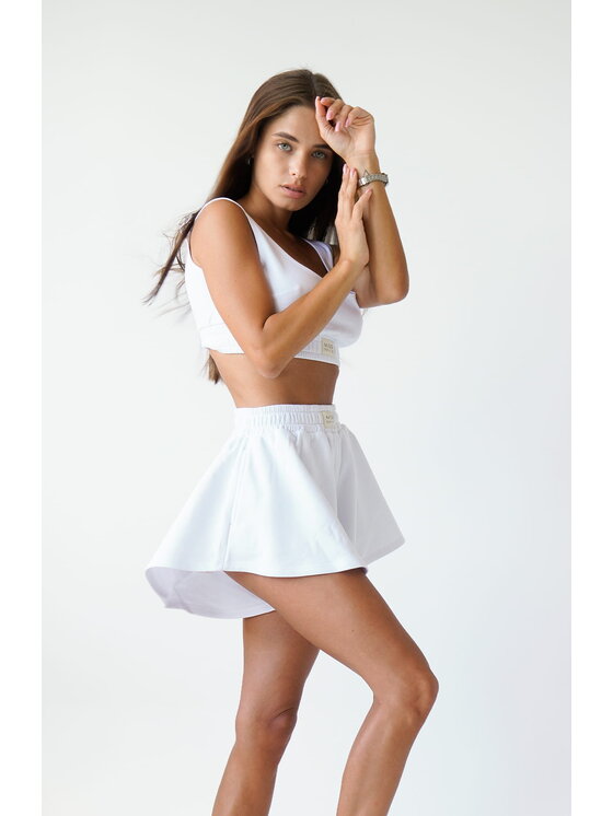 MissDenim MissDenim Komplet top i spodenki Flippy Set Biały Basic Fit