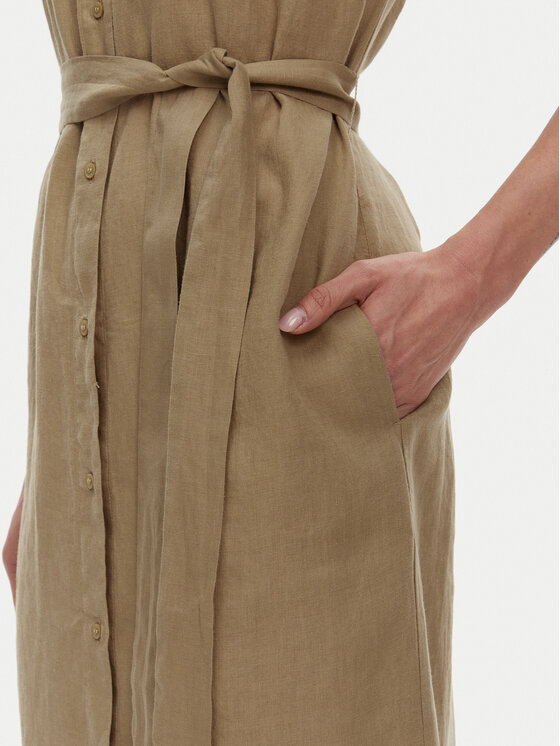 Tommy Hilfiger Tommy Hilfiger Hemdkleid Ess WW0WW44653 Beige Regular Fit