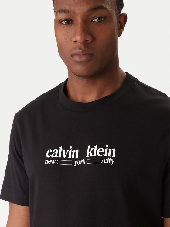 Calvin Klein Jeans Calvin Klein Jeans Póló NYC Graphic LV14RE831G Fekete Regular Fit