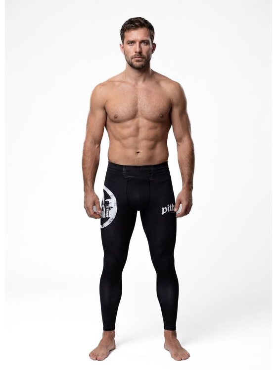 PITBULL PITBULL Legginsy LOGO PALMS Czarny Regular Fit