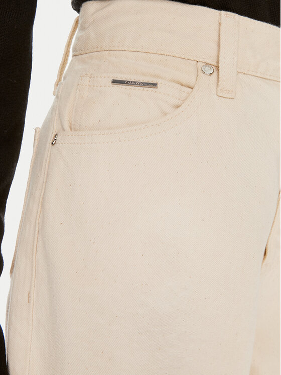 Calvin Klein Calvin Klein Jeans hlače K20K207270 Écru Wide Leg