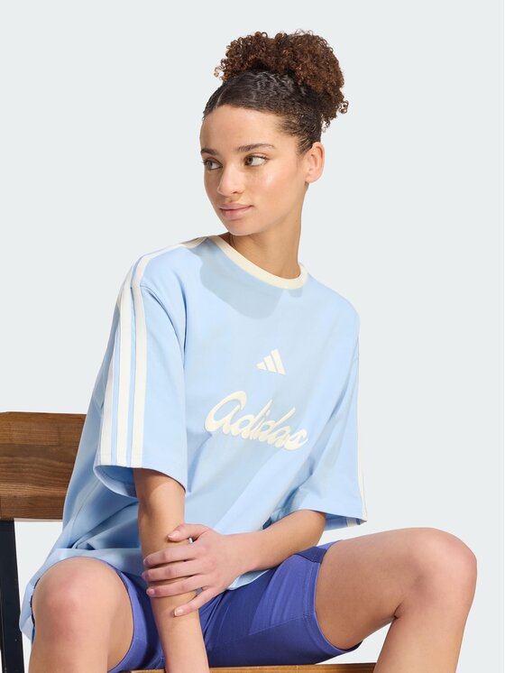 adidas adidas T-Shirt 165448 Niebieski jasny Loose Fit