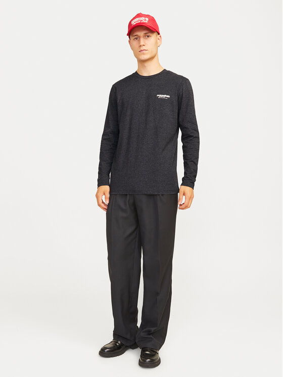 Jack&Jones Jack&Jones Majica z dolgimi rokavi Alvis 12259735 Črna Standard Fit
