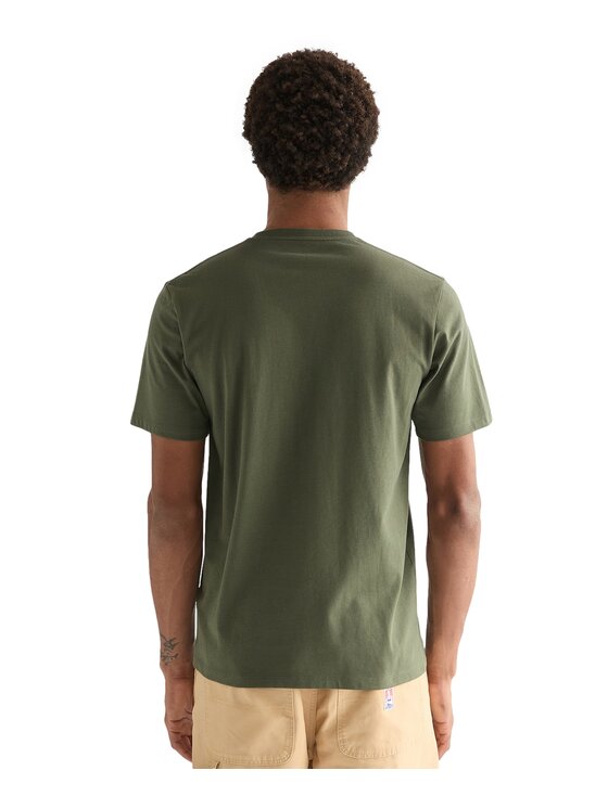 Wrangler Wrangler T-Shirt 112377989 Zielony Regular Fit