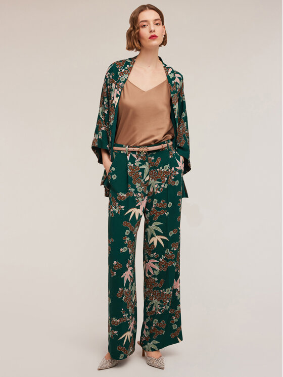 Motivi Motivi Pantaloni di tessuto P040Q003983N0S5 Verde Over Fit