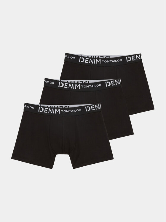 Tom Tailor Denim Tom Tailor Denim Komplektas: 3 poros trumpikių 1038850 Juoda