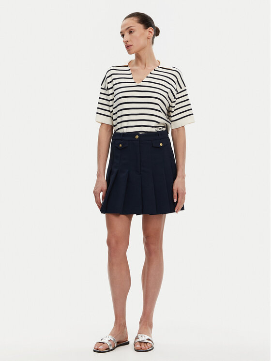 Tommy Hilfiger Tommy Hilfiger Spódnica plisowana WW0WW44731 Granatowy Regular Fit
