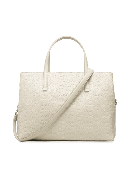 Calvin Klein Calvin Klein Soma Ck Must Tote Md Emb Mono K60K610928 Bēšs