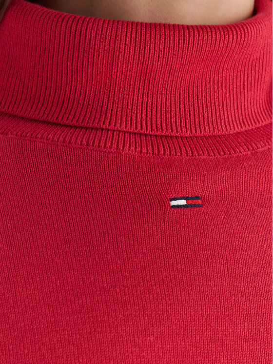Tommy Jeans Tommy Jeans Bluză cu gât Essential DW0DW21672 Roșu Regular Fit