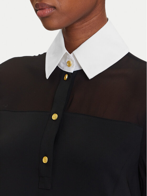 KARL LAGERFELD KARL LAGERFELD Košeľové šaty A3W13020 Čierna Regular Fit