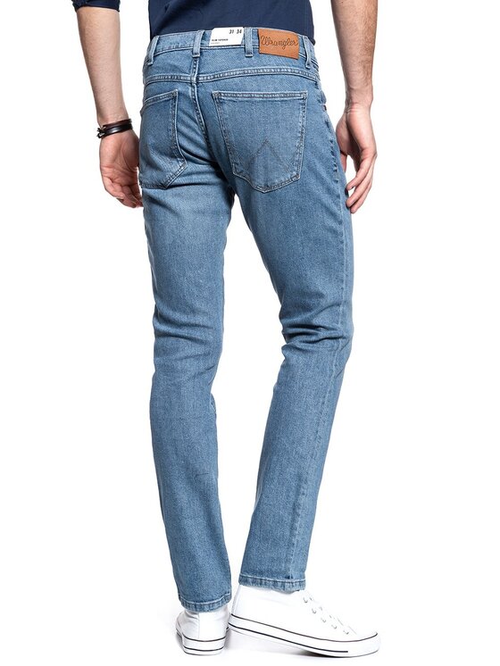 Wrangler Wrangler Jeansy LARSTON Niebieski Slim Fit