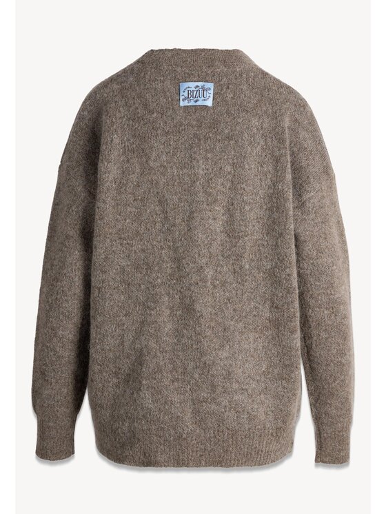BIZUU BIZUU Kardigan EMBY MOHER SWEATER Brązowy Standard Fit