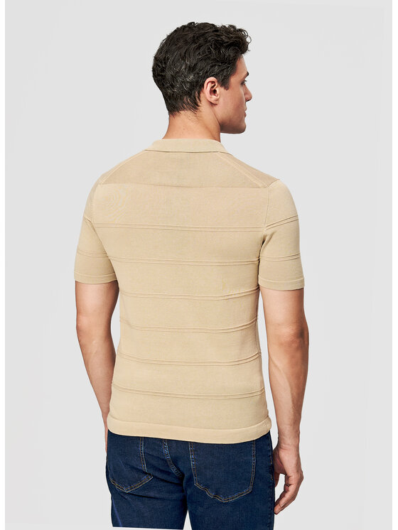Pako Lorente Pako Lorente Polo P26SF-TX-009 Beżowy Classic Fit