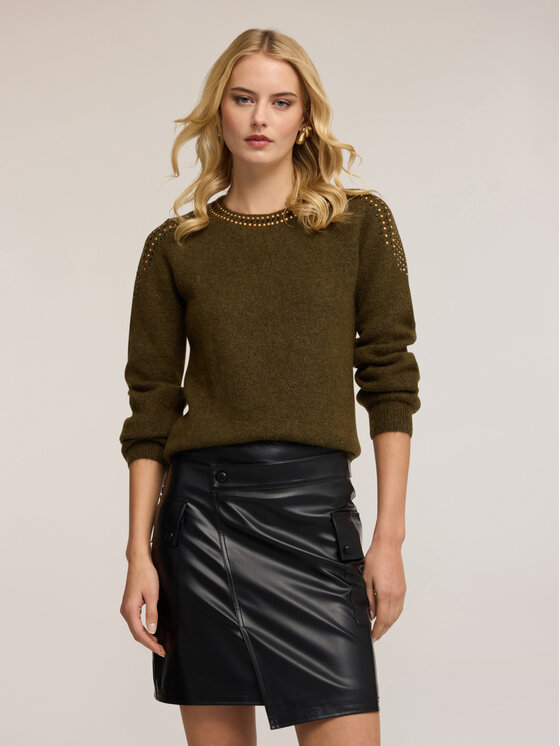 Motivi Motivi Maglione M018W003691N035 Verde Regular Fit