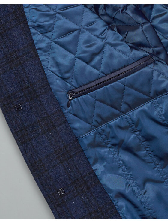 Borgio Borgio Płaszcz noto Granatowy Classic Fit