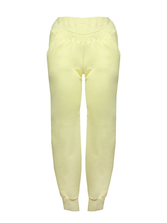 DKaren Sport DKaren Sport Spodnie dresowe Seattle Żółty Slim Fit