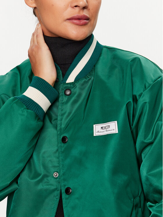 Mercer Amsterdam Mercer Amsterdam Kurtka bomber Unisex The Re-Varsity MEAP231010 Zielony Relaxed Fit