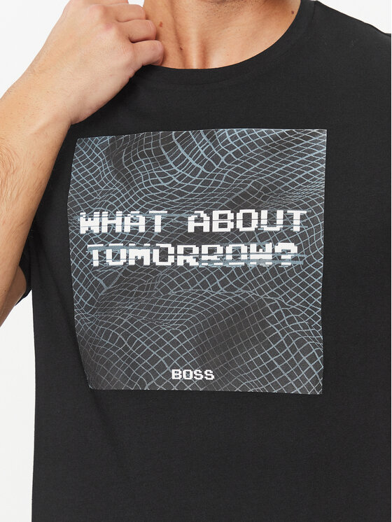 BOSS Boss T-shirt Temessage 50503552 Nero Relaxed Fit