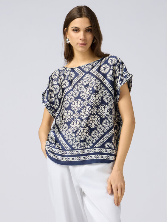 Oltre Oltre Blusa 2490J000733N0S1 Blu Regular Fit