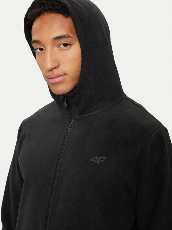 4F 4F Felpa di pile 4FWMM00TFLEM290 Nero Regular Fit
