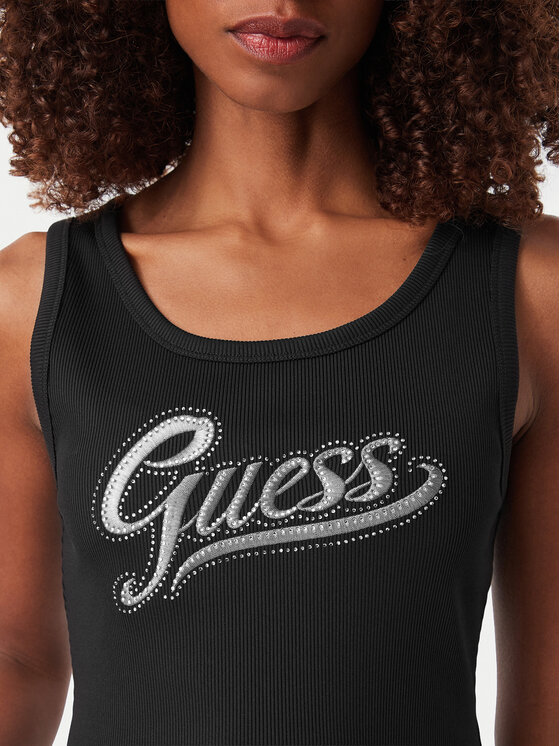 Guess Guess Top W6YP30 K4380 Czarny Slim Fit