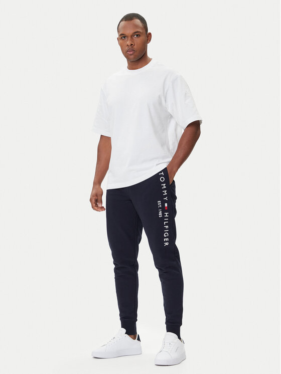 Tommy Hilfiger Tommy Hilfiger Spodnie dresowe Basic Branded MW0MW08388 Granatowy Regular Fit