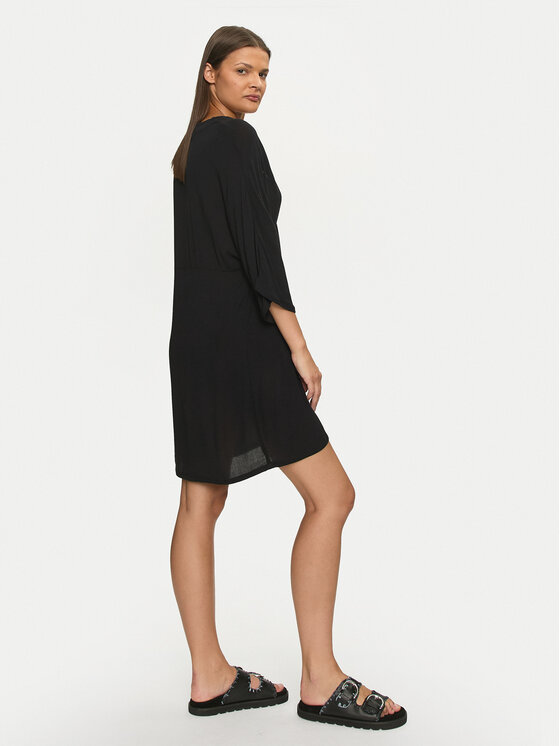 Roxy Roxy Плажна рокля Seaside Sky ERJX603386 Черен Regular Fit