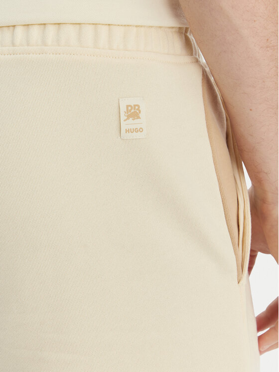 HUGO HUGO Medžiaginiai šortai Despen_RB 50559712 Écru Relaxed Fit