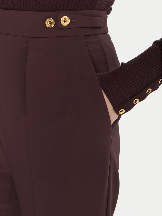 Elisabetta Franchi Elisabetta Franchi Kalhoty z materiálu PA-099-56E2-V390 Bordó Regular Fit