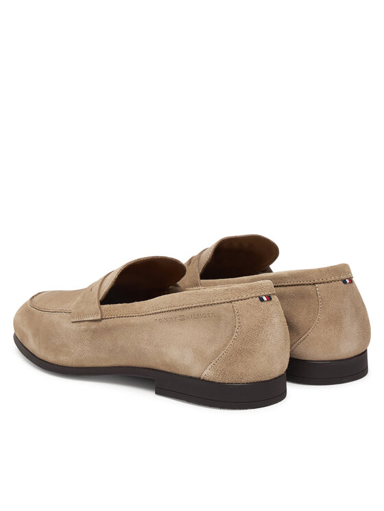 Tommy Hilfiger Tommy Hilfiger Loaferice Flexible Slim Suede Loafer FM0FM05745 Bež