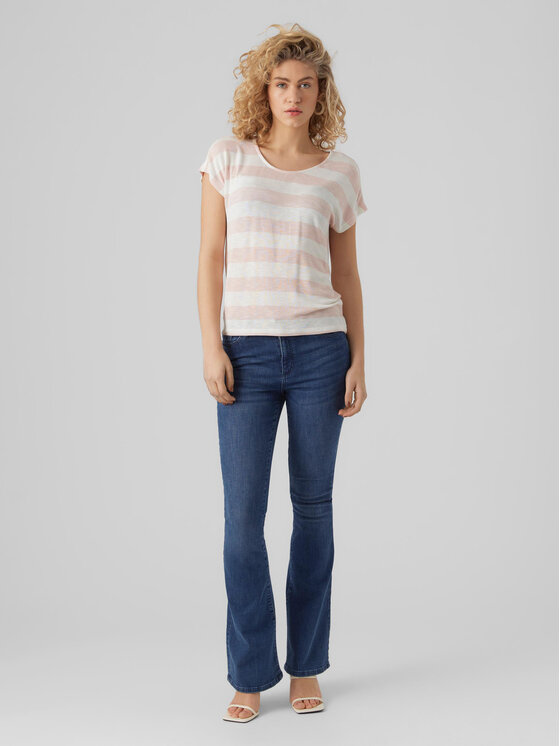 Vero Moda Vero Moda T-Shirt Wide 10284474 Różowy Box Fit