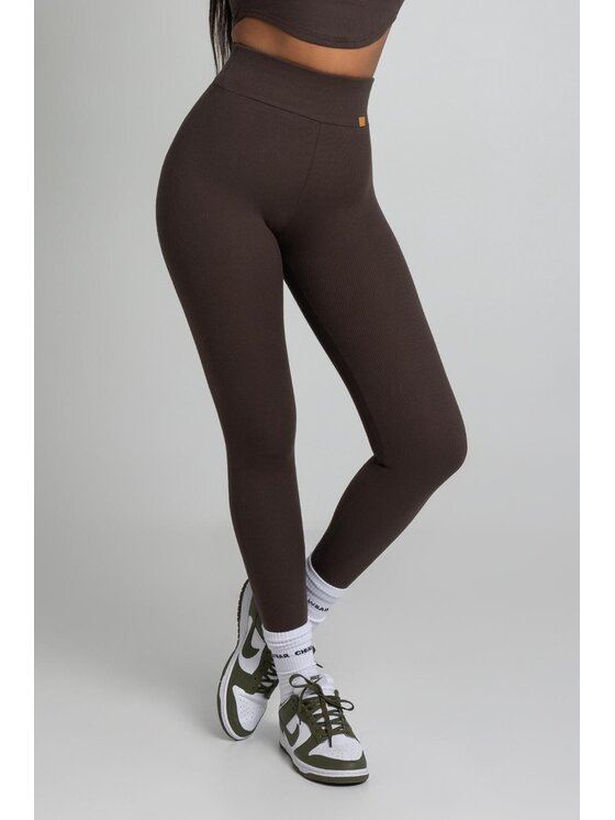 Chiara Wear Chiara Wear Legginsy PUSH-UP Brązowy Extra Slim Fit