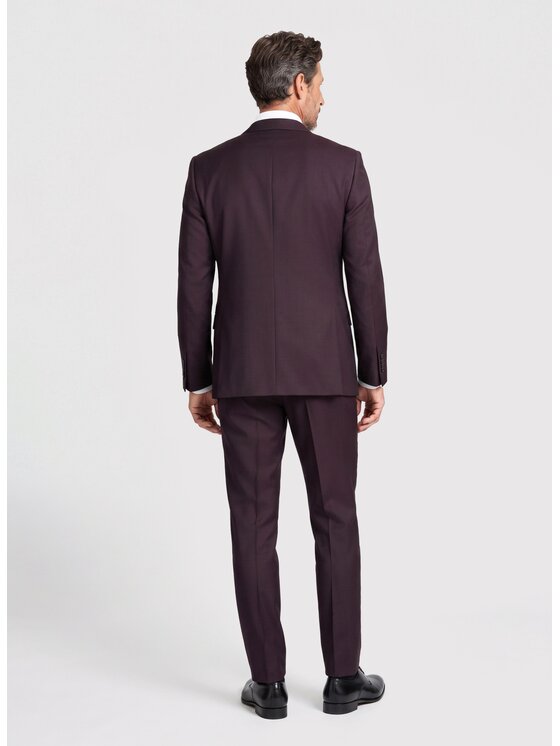 Pako Lorente Pako Lorente Spodnie garniturowe P26WP-6G-005 Bordowy Slim Fit