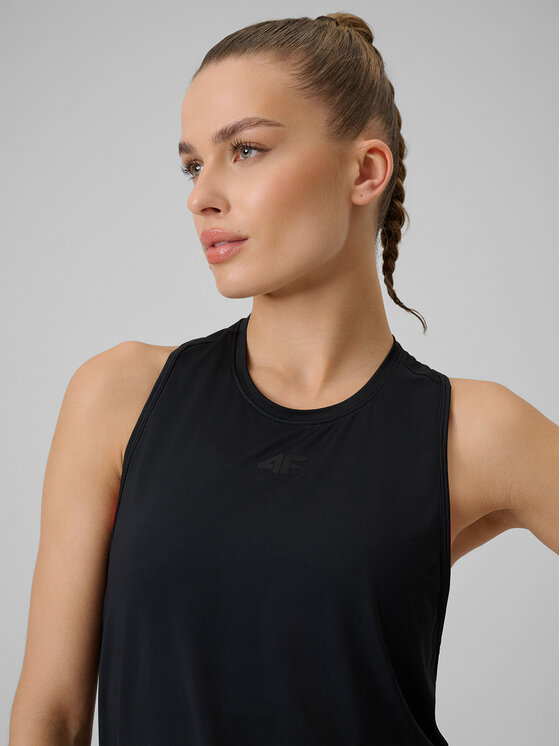 4F 4F Koszulka techniczna BASIC+ Czarny Regular Fit