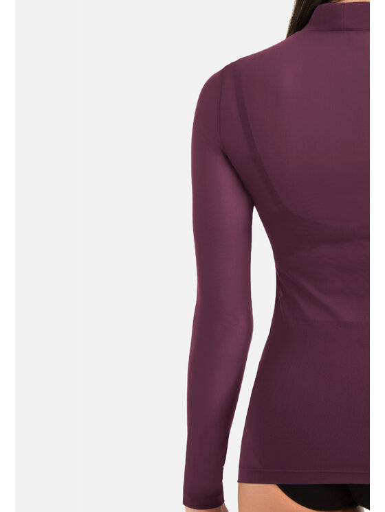 Teyli Teyli Bluzka damski z siateczki Glamour Fioletowy Standard Fit