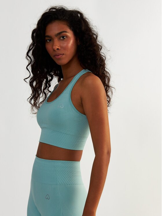 BeShaped BeShaped Biustonosz sportowy Bezszwowy Femme Force Turkusowy