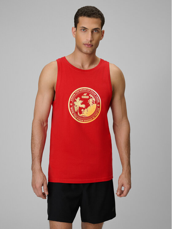 4F 4F Tank top BEACHWEAR Czerwony Regular Fit