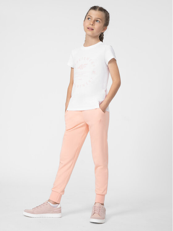 4F 4F T-Shirt 4FJSS23TTSHF280 Biały Regular Fit