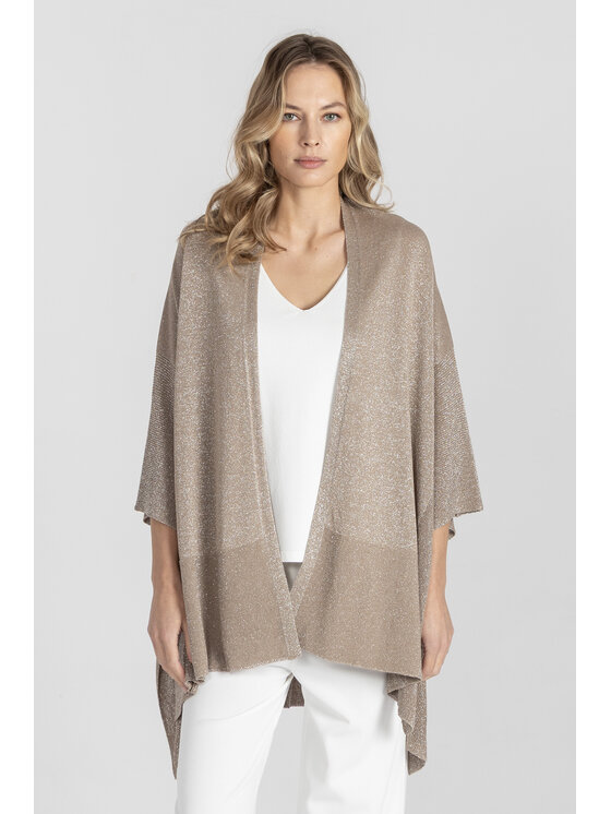 Deni Cler Milano Deni Cler Milano Kardigan T-DC-U302-F2-20-13-1 Beżowy Loose Fit