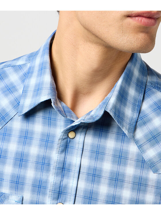Wrangler Wrangler Koszula 112362764 Niebieski Regular Fit