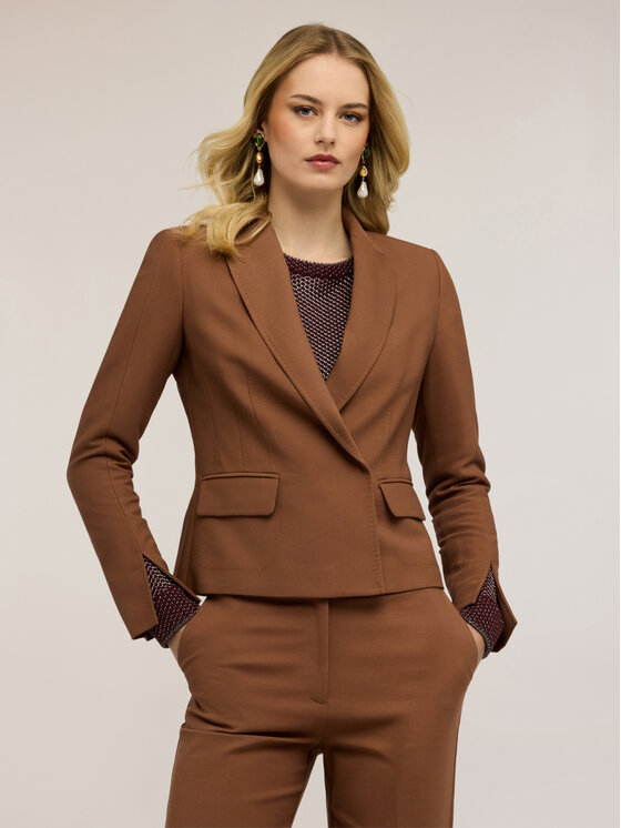 Motivi Motivi Marynarka Q021Q001032N022 Brązowy Slim Fit
