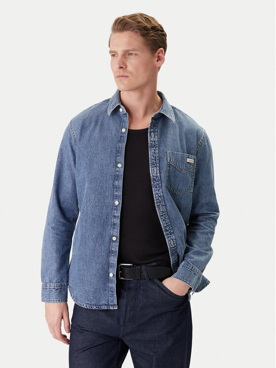 Calvin Klein Jeans Calvin Klein Jeans džínová košile LV04RE708G Modrá Regular Fit