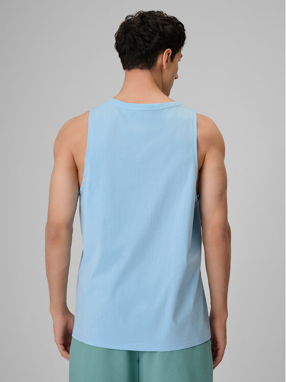 4F 4F Tank top BASIC 5 Niebieski jasny Regular Fit