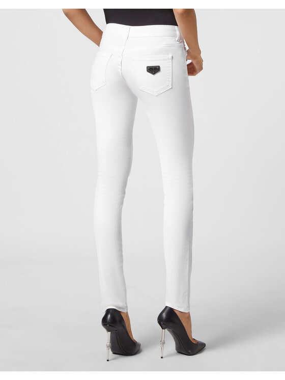 PHILIPP PLEIN PHILIPP PLEIN Jeansy 3039 Biały Slim Fit